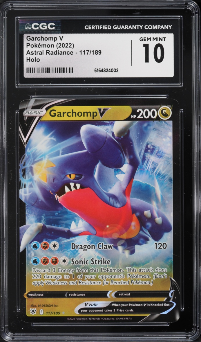 2022 Pokemon Sword & Shield Astral Radiance Holo Garchomp V #117 CGC 10 GEM MINT