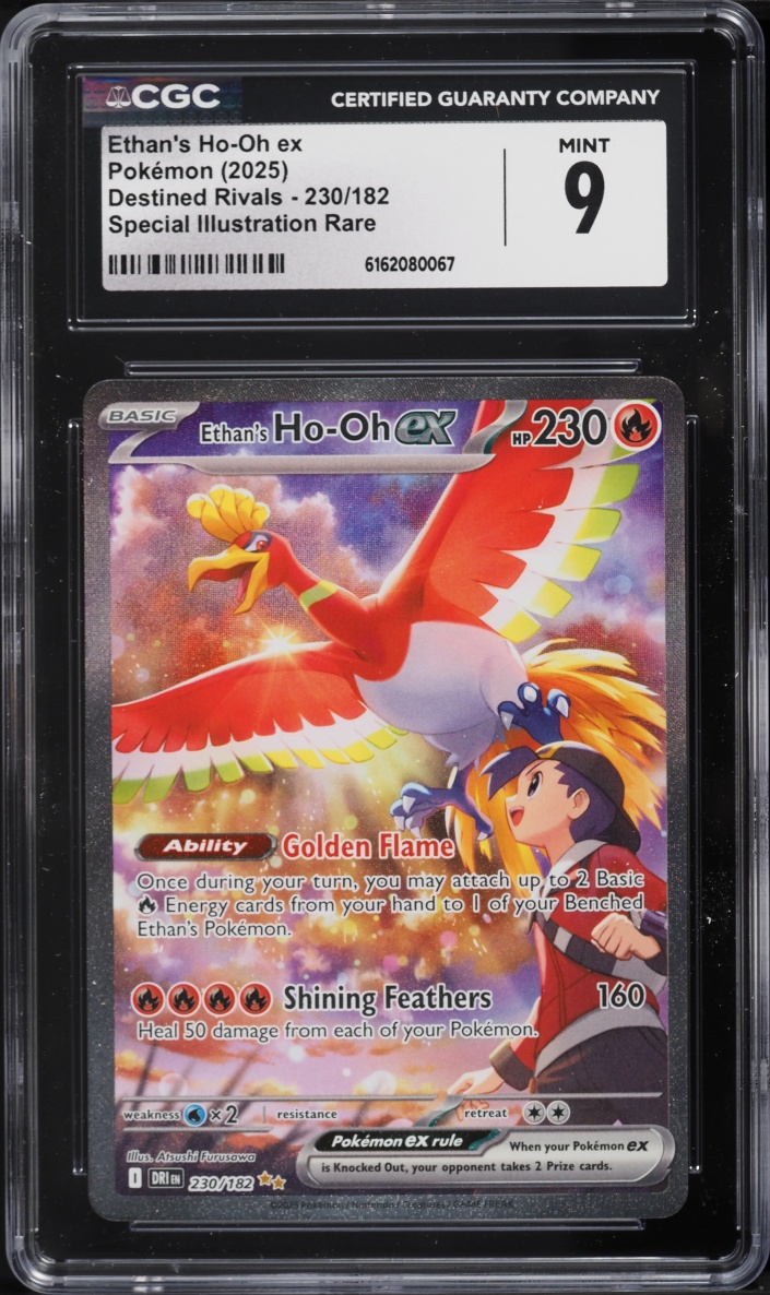 2025 Pokemon Scarlet & Violet Destined Rivals SIR Ethan's Ho-Oh Ex #230 CGC 9 MINT