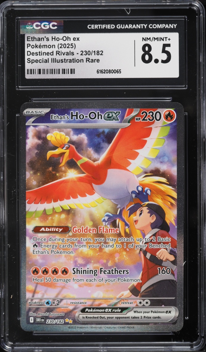 2025 Pokemon Scarlet & Violet Destined Rivals SIR Ethan's Ho-Oh Ex #230 CGC 8.5 NM-MT+