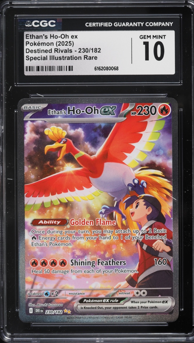 2025 Pokemon Scarlet & Violet Destined Rivals SIR Ethan's Ho-Oh Ex #230 CGC 10 GEM MINT