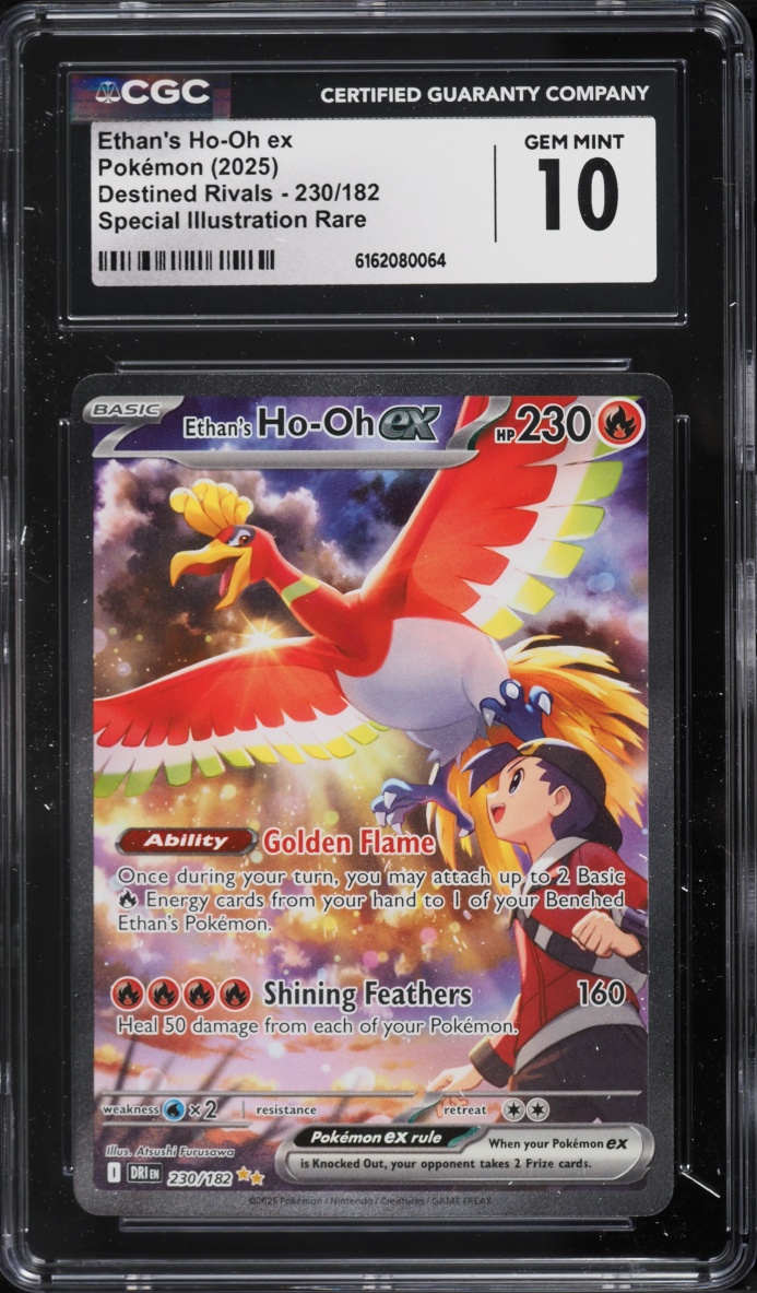 2025 Pokemon Scarlet & Violet Destined Rivals SIR Ethan's Ho-Oh Ex #230 CGC 10 GEM MINT