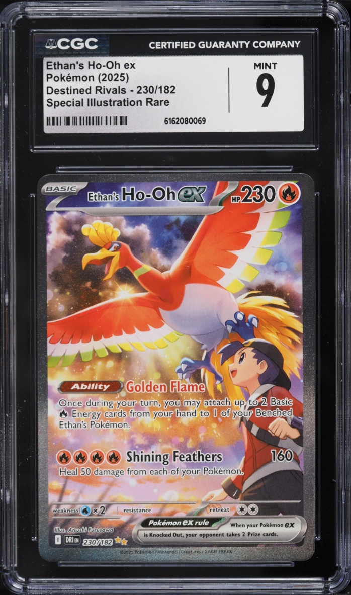 2025 Pokemon Scarlet & Violet Destined Rivals SIR Ethan's Ho-Oh Ex #230 CGC 9 MINT