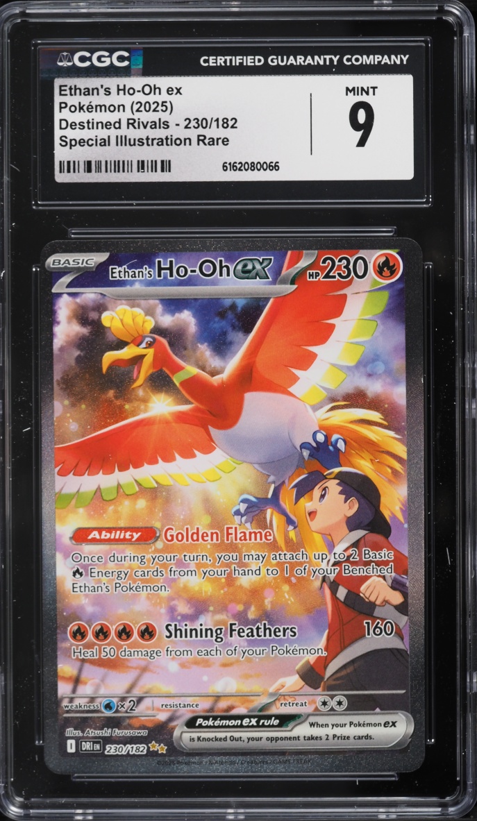 2025 Pokemon Scarlet & Violet Destined Rivals SIR Ethan's Ho-Oh Ex #230 CGC 9 MINT