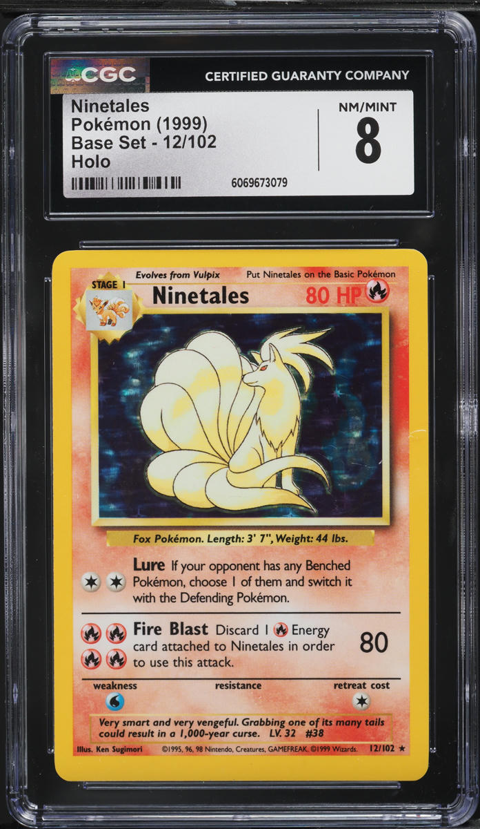1999 Pokemon Base Set Holo Ninetales #12 CGC 8 NM-MT - Main Image