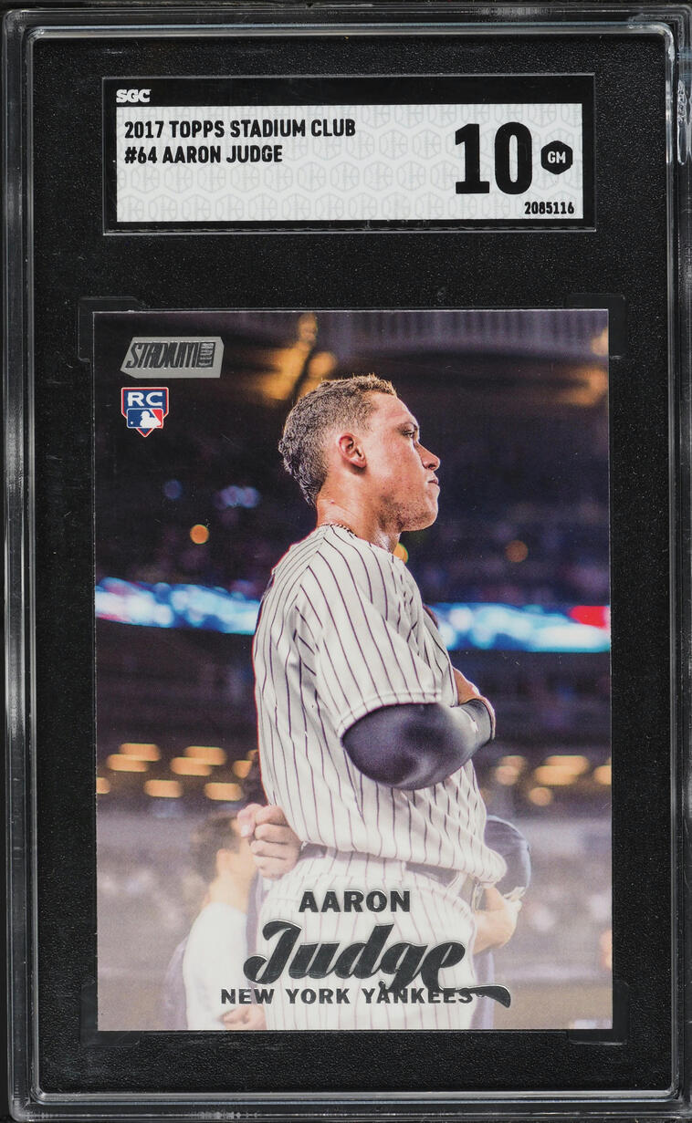 2017 Stadium Club Aaron Judge ROOKIE #64 SGC 10 GEM MINT
