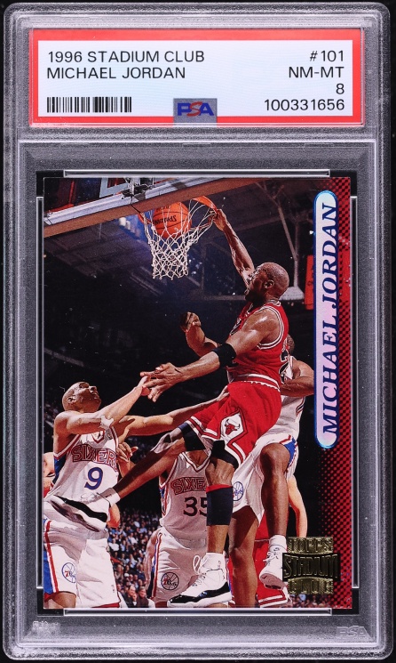 1996 Stadium Club Basketball Michael Jordan #101 PSA 8 NM-MT