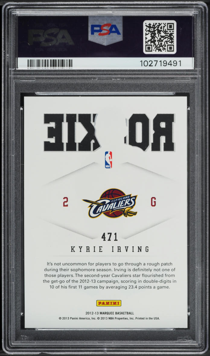 2012 Panini Marquee Kyrie Irving ROOKIE #471 PSA 9 MINT