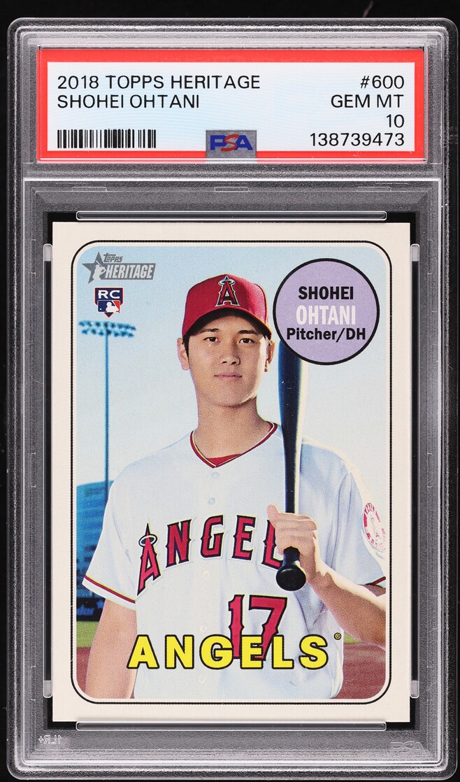 2018 Topps Heritage Shohei Ohtani ROOKIE #600 PSA 10 GEM MINT