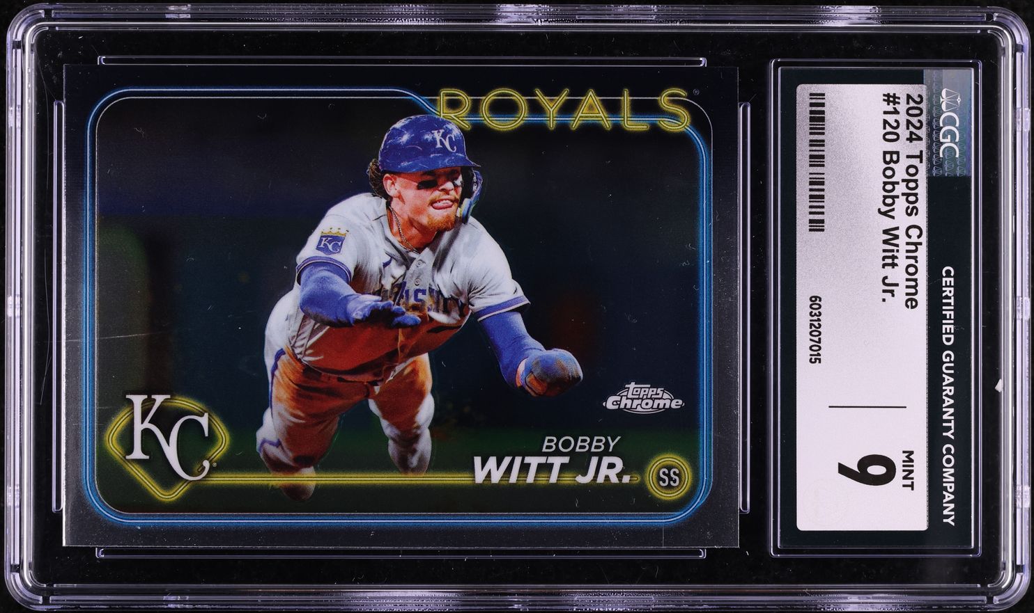 2024 Topps Chrome Bobby Witt Jr. #120 CGC 9 MINT