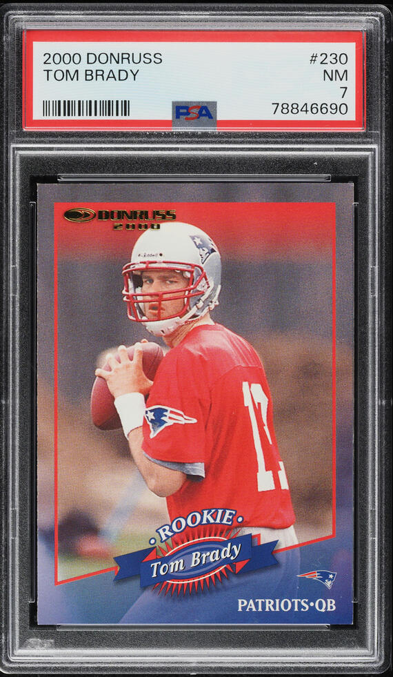 2000 Pacific Draft Picks Tom Brady ROOKIE /999 #403 BGS 8.5 NM-MT+