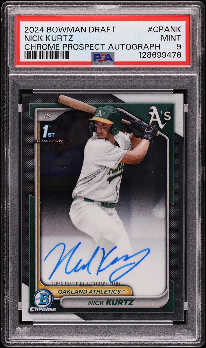 2024 Bowman Chrome Draft Nick Kurtz PROSPECT AUTO #CPA-NK PSA 9 MINT