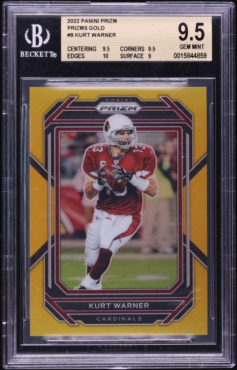2022 Panini Prizm Gold Kurt Warner 1/10 #9 BGS 9.5 GEM MINT - Photo 1