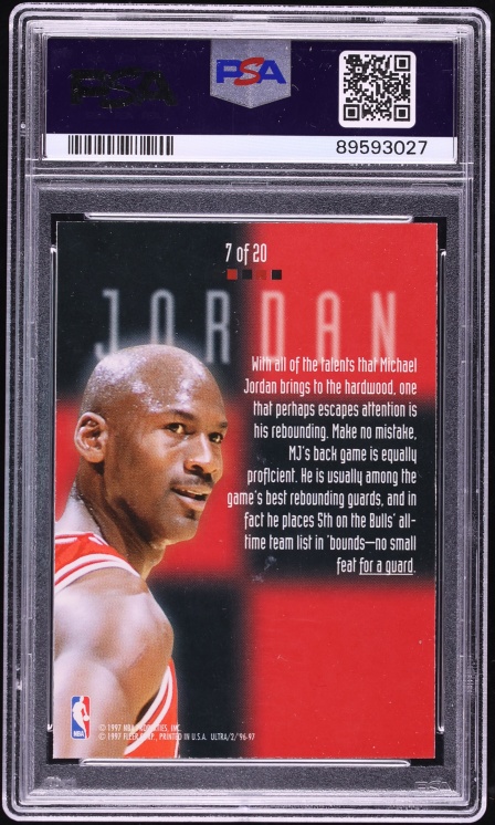 1996 Ultra Board Game Michael Jordan #7 PSA 9 MINT - Photo 2
