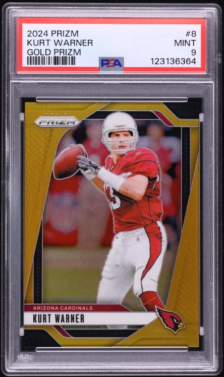 2024 Panini Prizm Gold Kurt Warner /10 #8 PSA 9 MINT - Photo 1