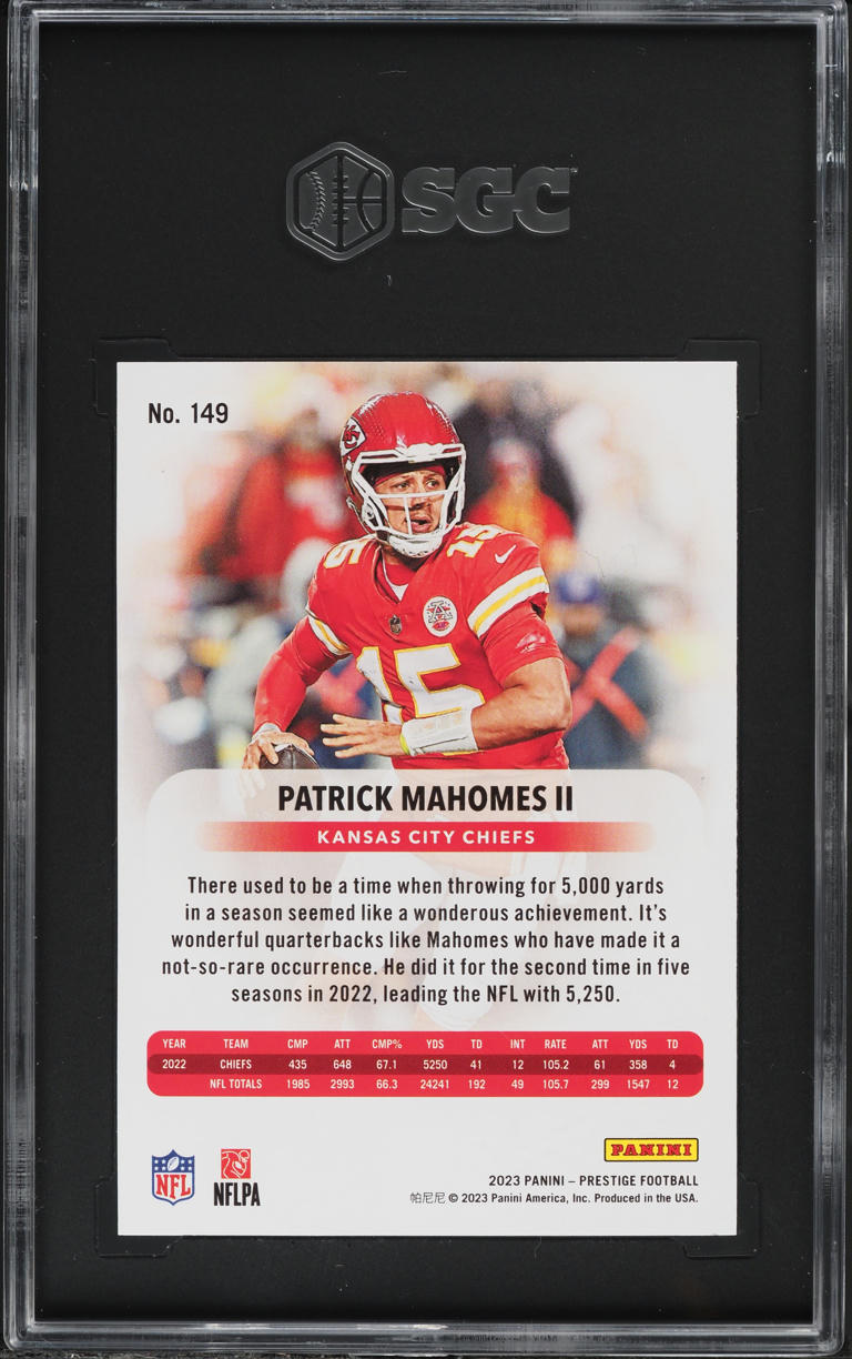 2023 Panini Prestige Patrick Mahomes II #149 SGC 9.5 MINT+