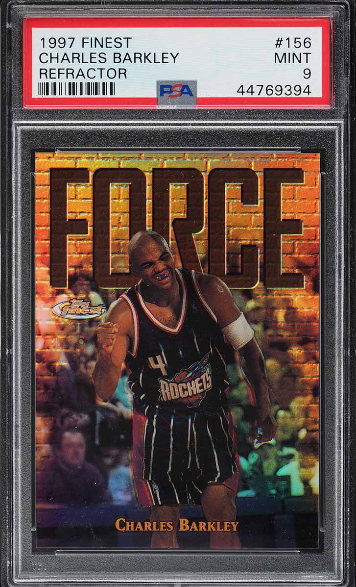 1997 Finest Refractor Charles Barkley /289 #156 PSA 9 MINT