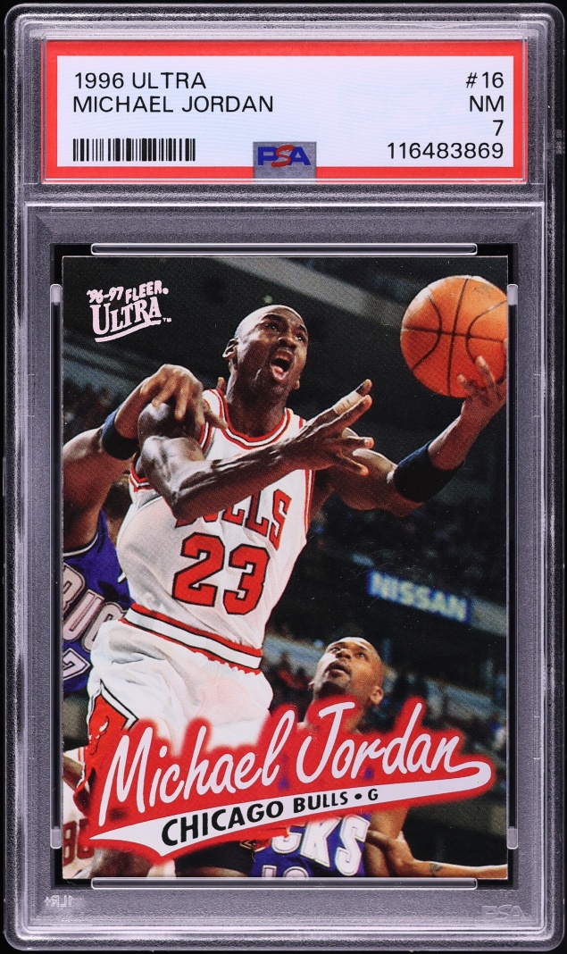 1996 Ultra Basketball Michael Jordan #16 PSA 7 NRMT