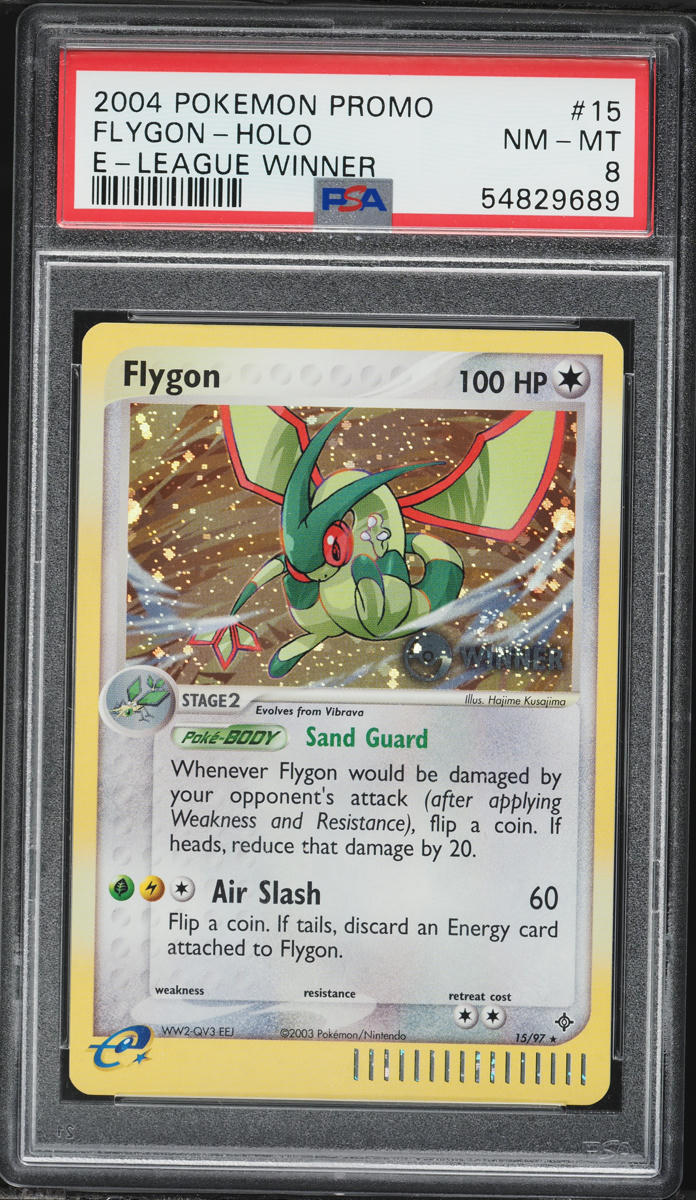 2004 Pokemon EX Dragon Promo E-League Winner Holo Flygon #15 PSA 8 NM-MT