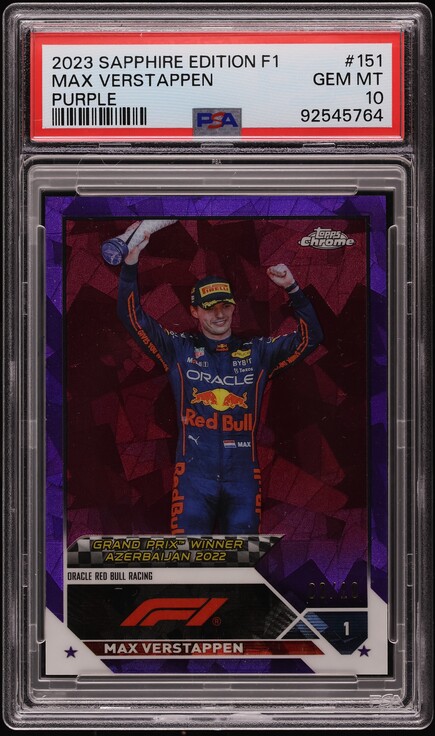 2020 Topps Chrome F1 Black Printing Plate Max Verstappen 1/1 #143