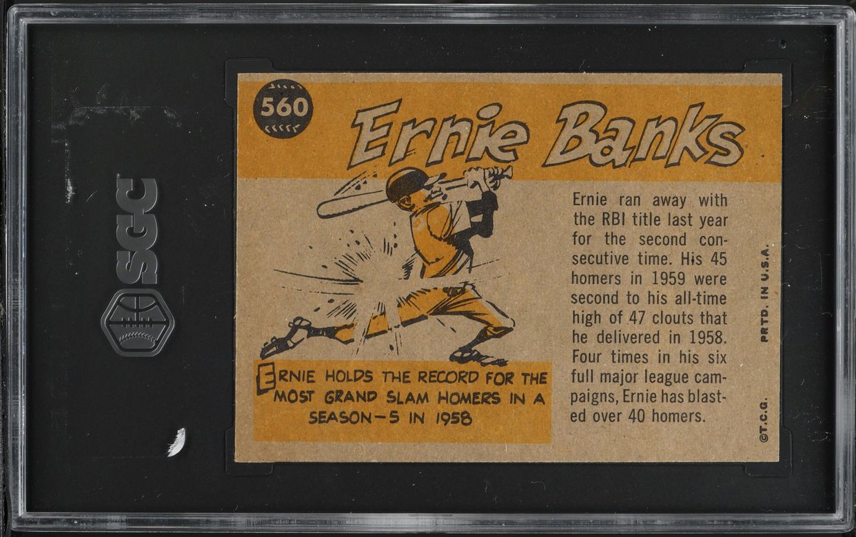 1960 Topps Ernie Banks ALL-STAR #560 SGC 5 EX