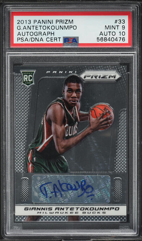 2013 Panini Prizm Giannis Antetokounmpo ROOKIE #290 PSA 10