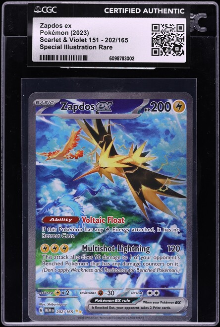 2023 Pokemon Japanese Scarlet & Violet 151 SAR Zapdos ex #204 PSA