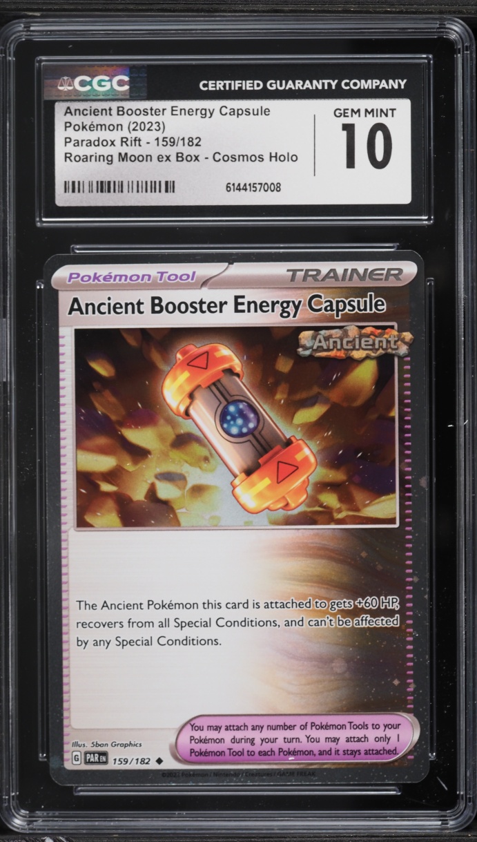 2023 Pokemon Scarlet & Violet Paradox Rift Holo Ancient Booster Energy Capsule #159 CGC 10