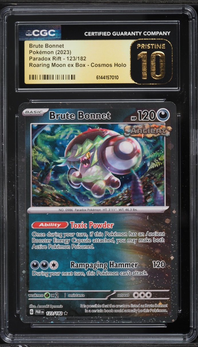 2023 Pokemon Scarlet & Violet Paradox Rift Cosmos Holo Brute Bonnet #123 CGC 10 PRISTINE