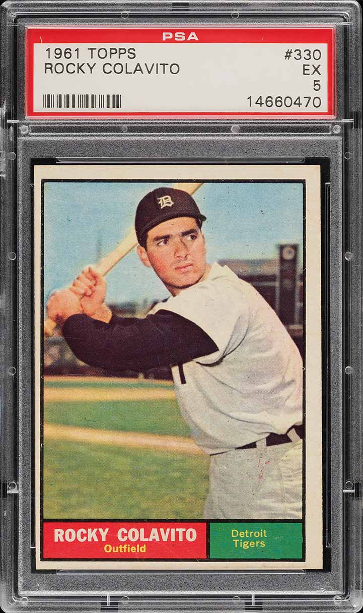 1961 Topps Rocky Colavito #330 PSA 5 EX