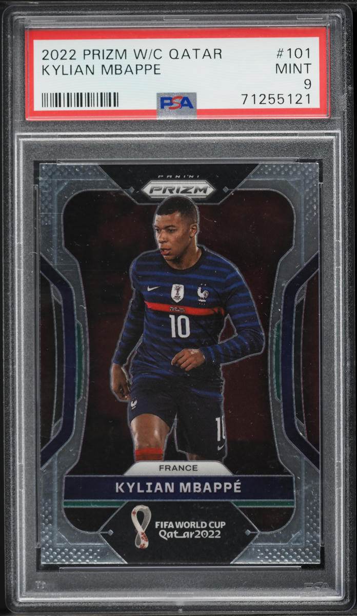 2022 Panini Prizm World Cup Kylian Mbappe #101 PSA 9 MINT on
