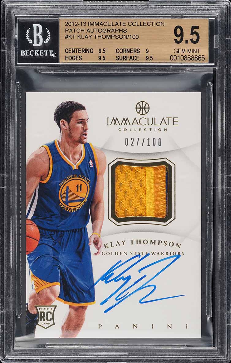 2012 Immaculate Collection Red Klay Thompson ROOKIE PATCH AUTO /25