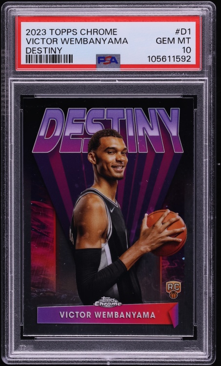 2023 Topps Chrome Destiny Victor Wembanyama ROOKIE #D1 PSA 10 GEM MINT
