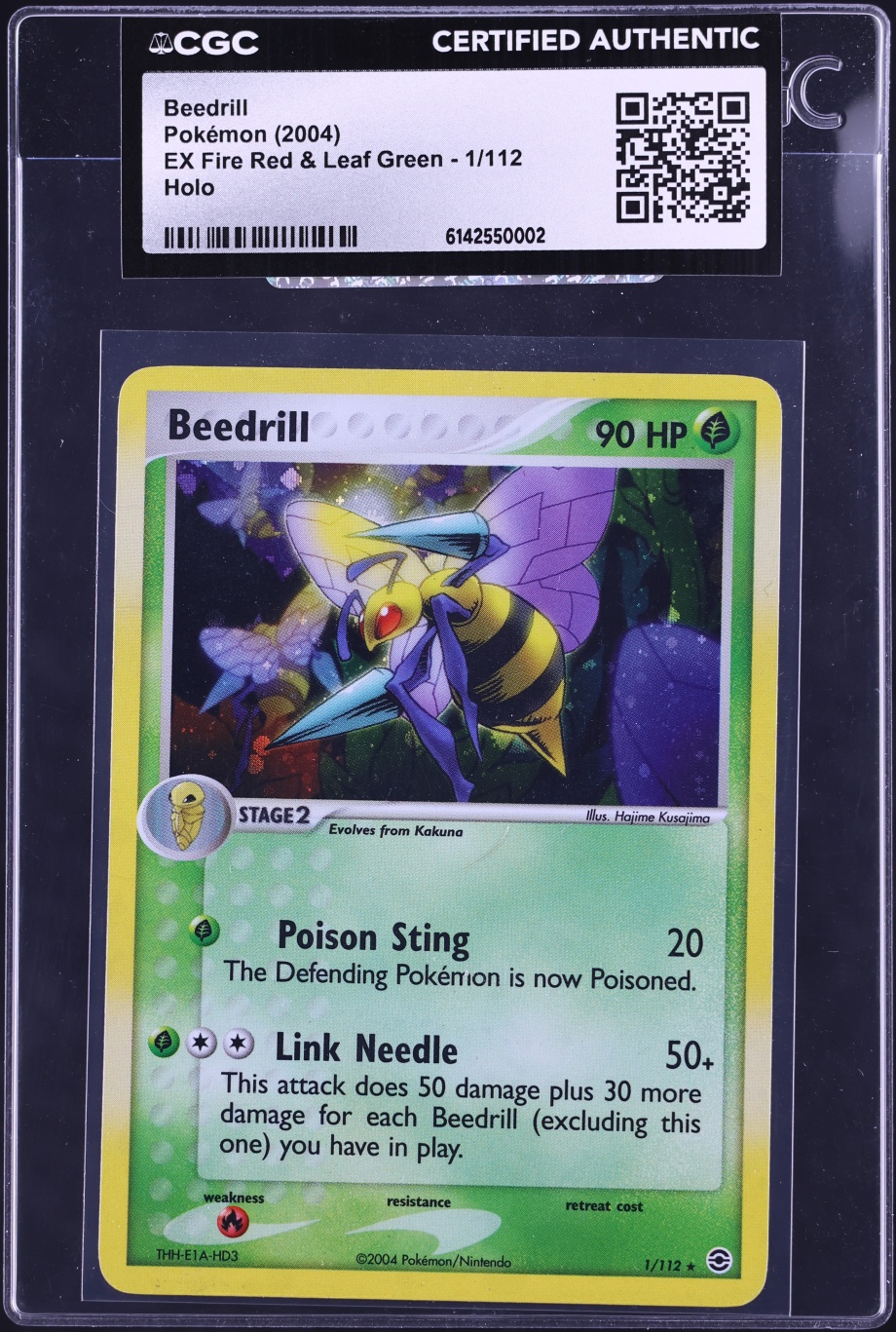 2004 Pokemon EX Fire Red & Leaf Green Holo Beedrill #1 CGC AUTH