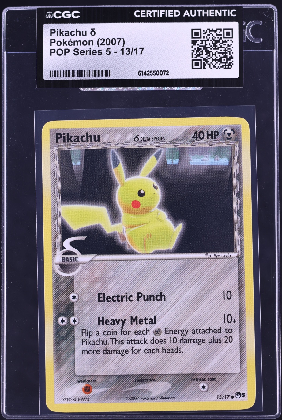 2007 Pokemon POP Series 5 Pikachu #13 CGC AUTH