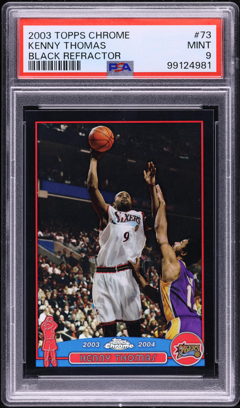 2003 Topps Chrome Black Refractor Kenny Thomas /500 #73 PSA 9 MINT