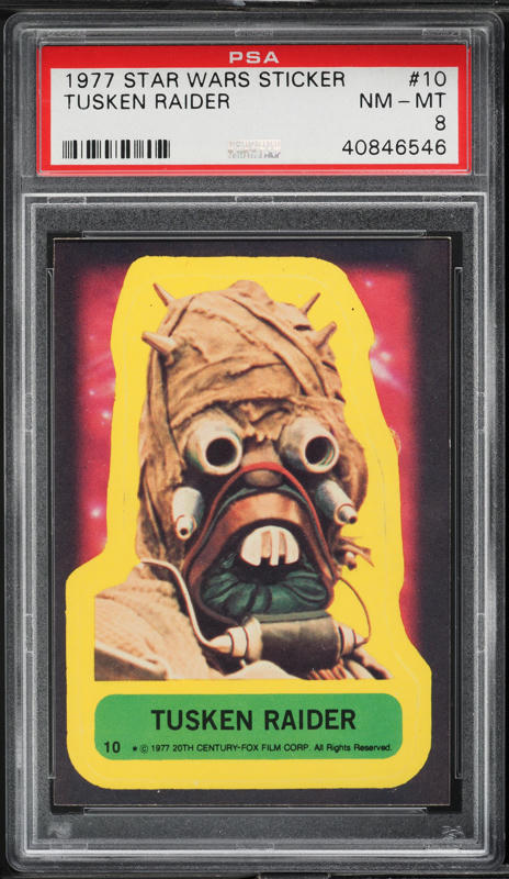 1977 Topps Star Wars Stickers Tusken Raider #10 PSA 9 MINT on