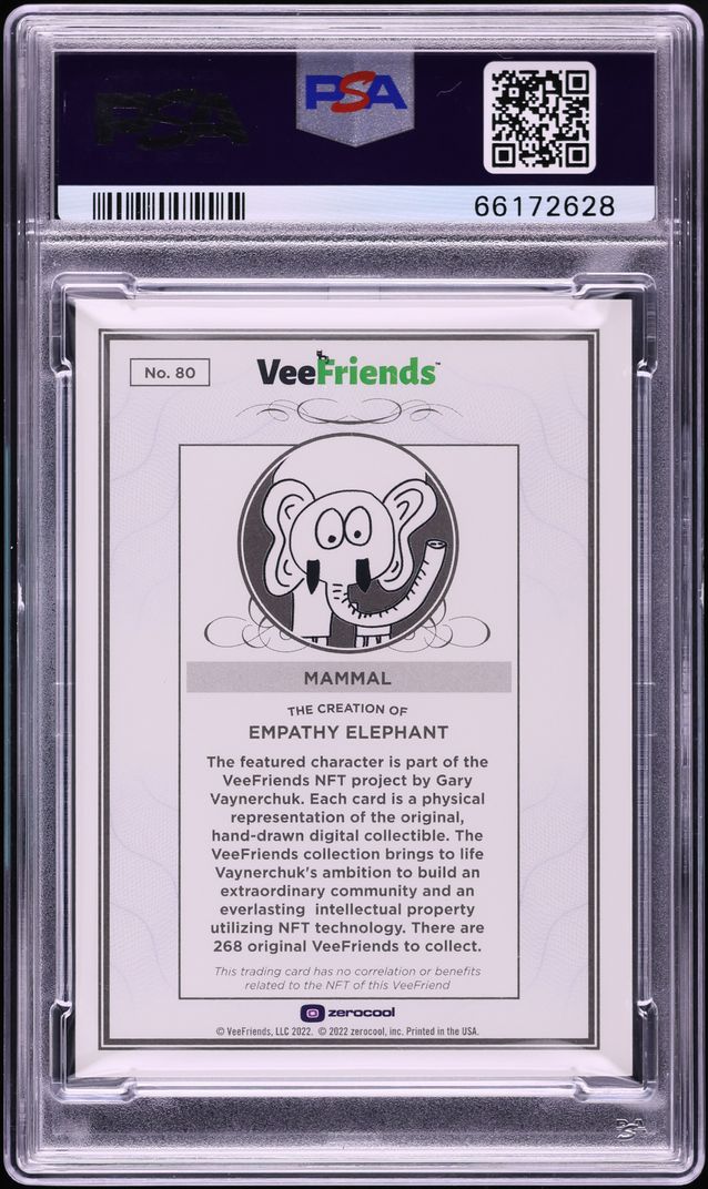2022 Zerocool Veefriends Hologram Empathy Elephant 1/1 #80 PSA 9 MINT