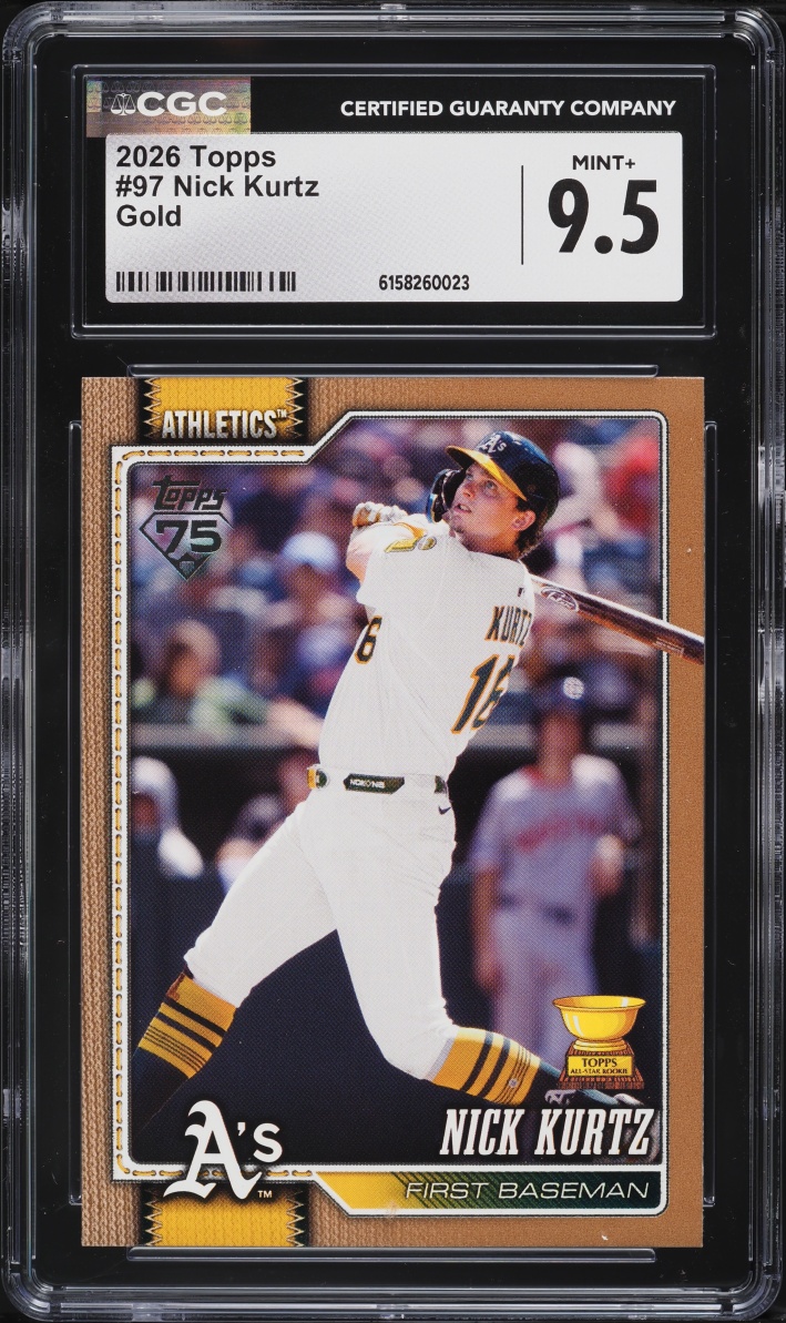 2026 Topps Gold Nick Kurtz /2026 #97 CGC 9.5 MINT+