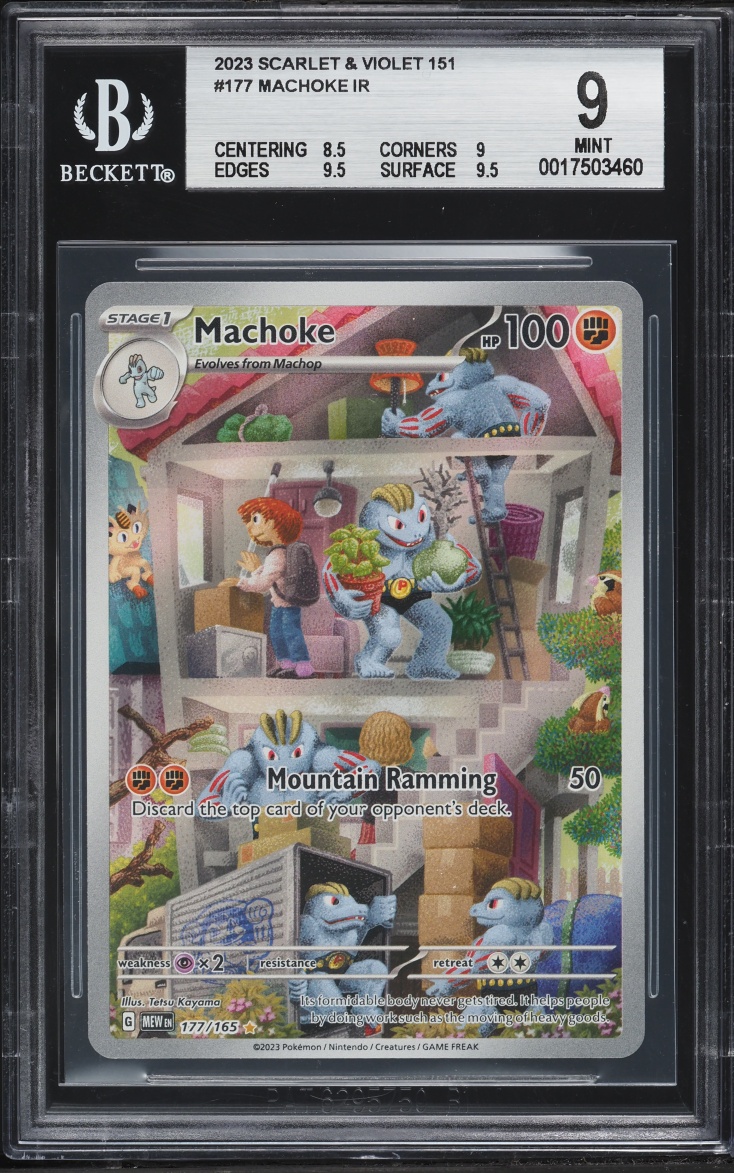 2023 Pokemon Scarlet & Violet 151 IR Machoke #177 BGS 9 MINT