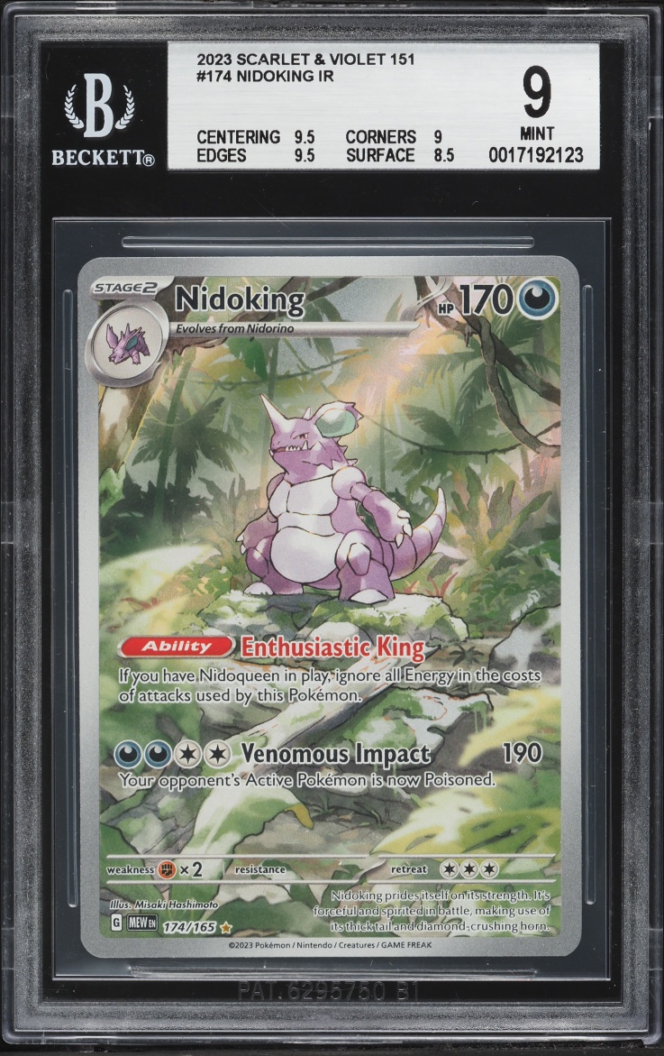 2023 Pokemon Scarlet & Violet 151 IR Nidoking #174 BGS 9 MINT