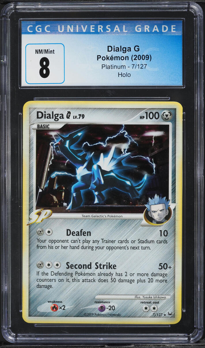2009 Pokemon Platinum Holo Dialga G #7 CGC 8 NM-MT