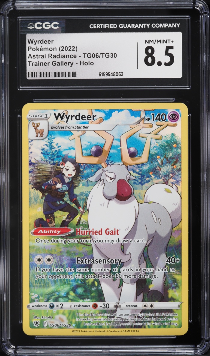 2022 Pokemon Sword & Shield Astral Radiance CHR Wyrdeer #TG06 CGC 8.5 NM-MT+