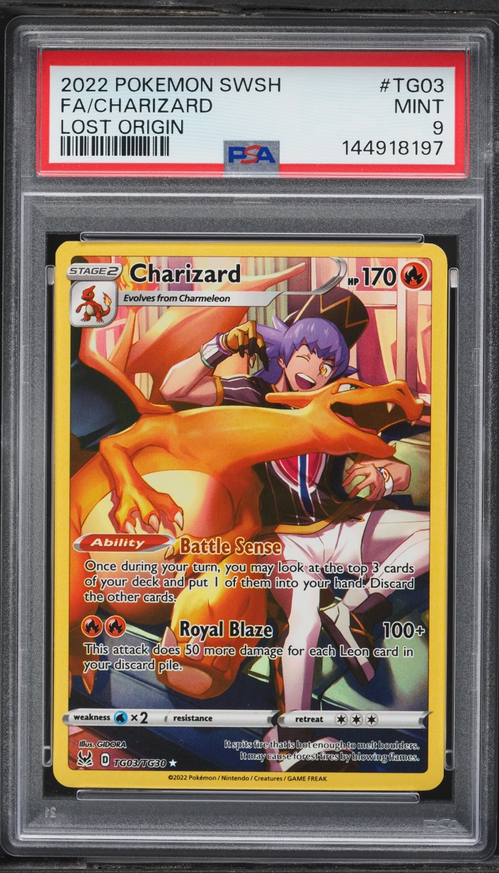 2022 Pokemon Sword & Shield Lost Origin CHR Charizard #TG03 PSA 9 MINT