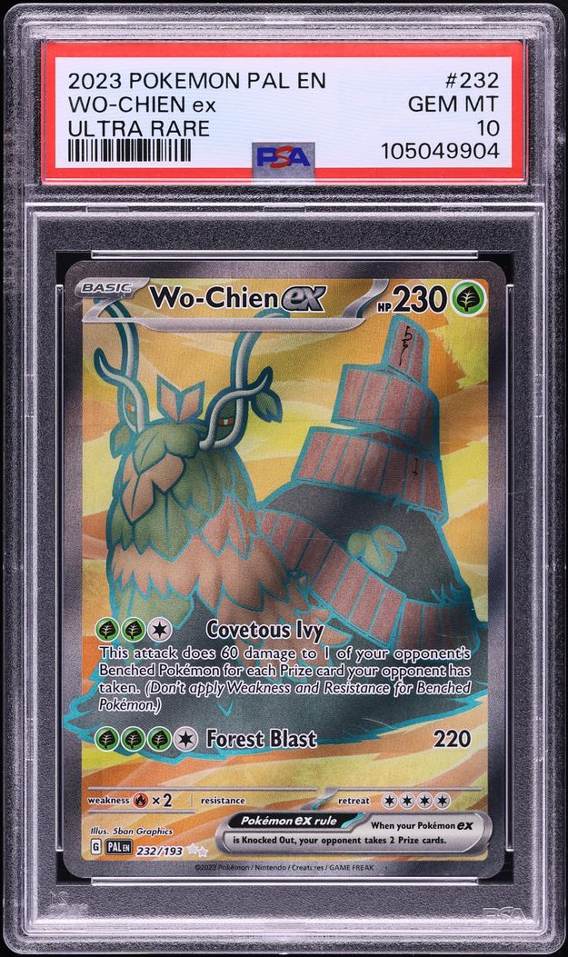 2023 Pokemon Scarlet & Violet Paldea Evolved Full Art Wo-Chien ex #232 PSA 10 GEM MINT