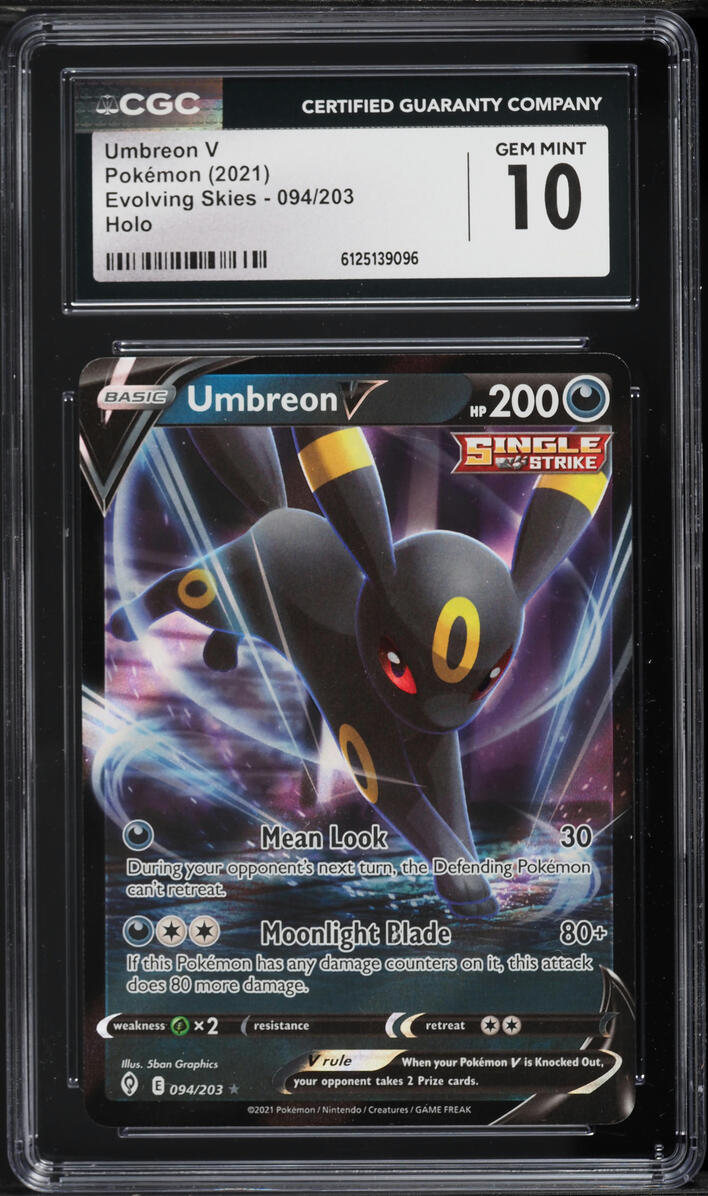 2021 Pokemon Sword & Shield Evolving Skies Holo Umbreon V #94 CGC 10 GEM MINT