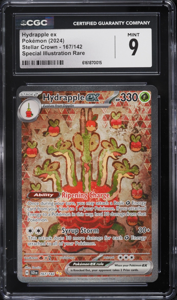 2024 Pokemon Scarlet & Violet Stellar Crown SIR Hydrapple EX #167 CGC 9 MINT