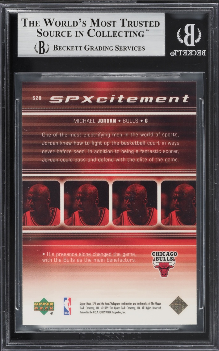 1999 SPx Spxcitement Michael Jordan #S20 BGS 9 MINT