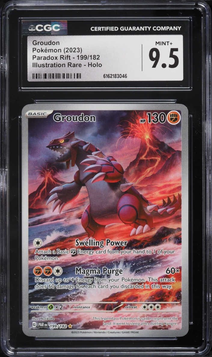 2023 Pokemon Scarlet & Violet Paradox Rift IR Groudon #199 CGC 9.5 MINT+