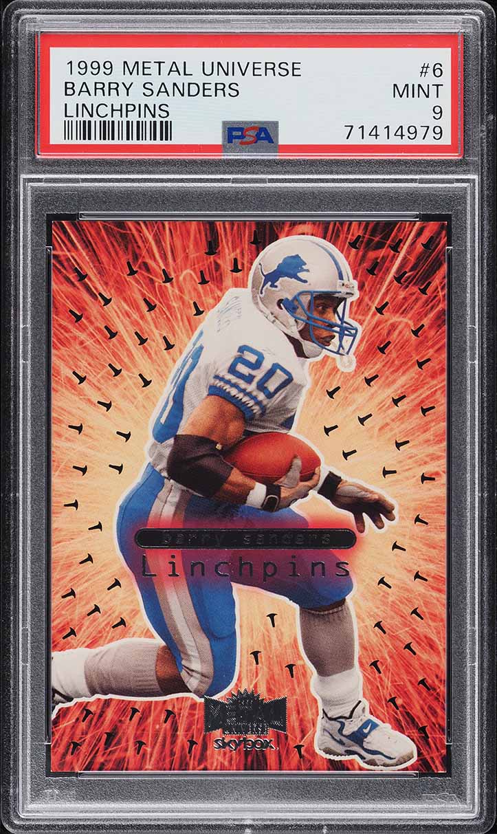 1999 Metal Universe Linchpins Barry Sanders #6 PSA 9 MINT