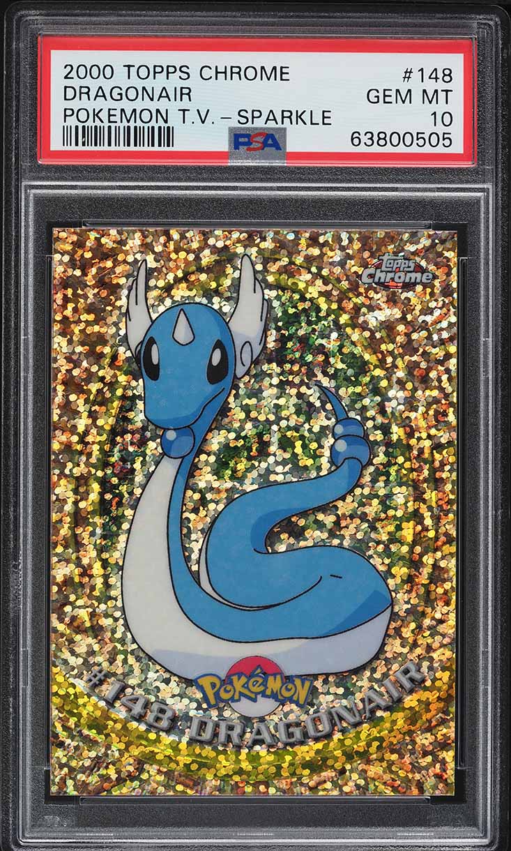 2000 Topps Chrome Pokemon Series 2 Sparkle Dragonite #149